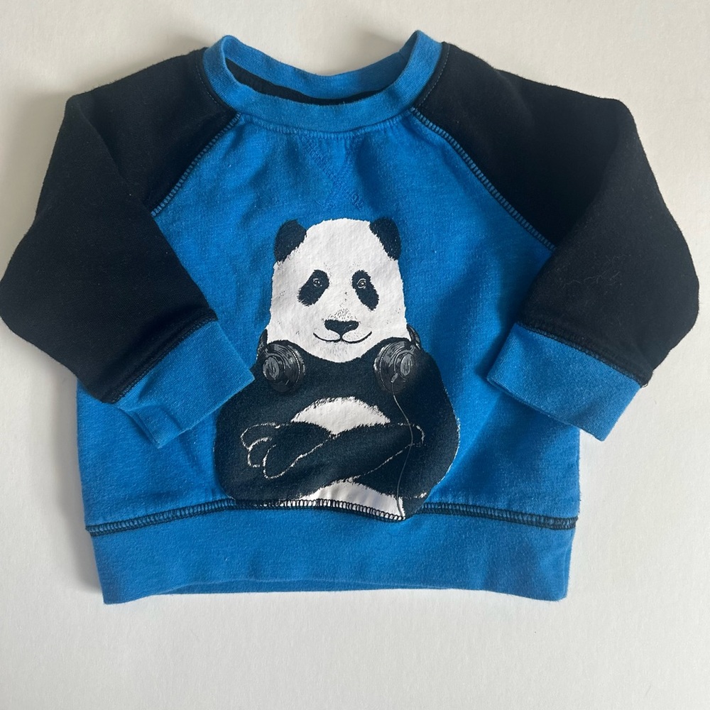 Cat & Jack Blue and Black Panda Sweatshirt